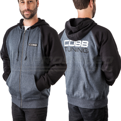 Cobb Tuning Logo Full-Zip Hoodie - Men's Grey/Black